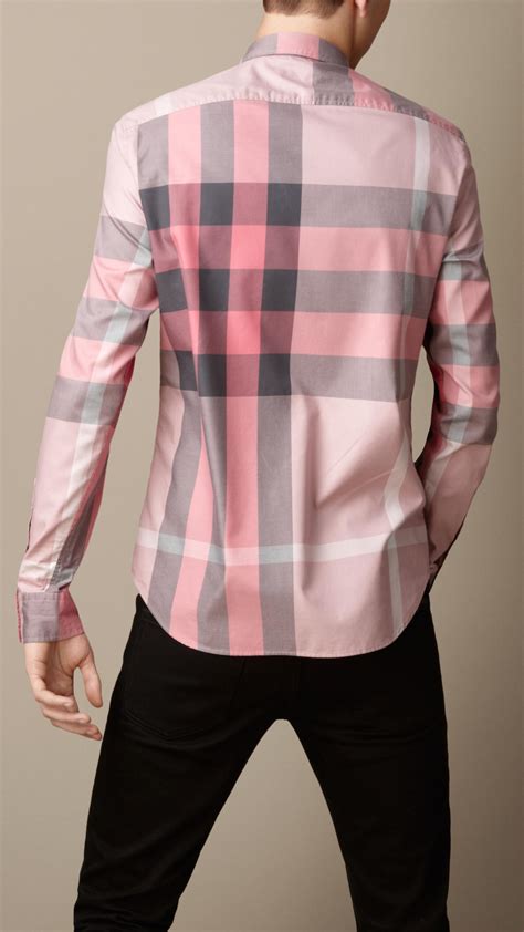 pink burberry shirt men polo|burberry men's shirts 3x.